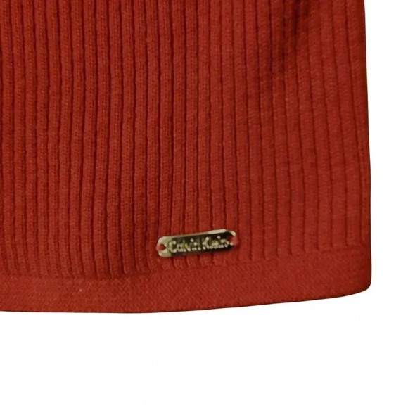 Calvin Klein Cool Red Crew Neck Sleeveless Shell Sweater Vest Top XL - Picture 4 of 11